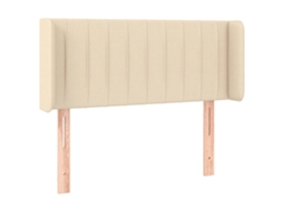 Cabeceira de Cama com Abas Tecido Creme MAISON EXCLUSIVE (103x16x78 cm)