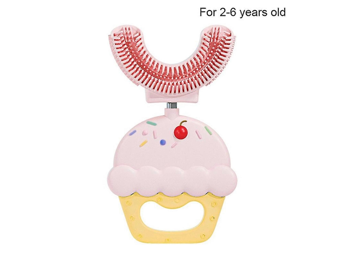 Escova de Dentes Manual em Formato U com Rotação 360 ​​graus, Ferramenta Limpeza Bucal Infantil para Crianças . GOKOCO