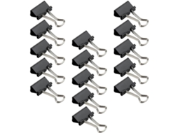 Clips De Metal Preto Kichvoe, 36 Unidades, Para Escritório Design Simples E Acabamento Refinado, Ideais Para Organizar