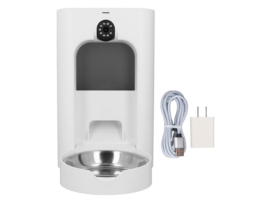 Alimentador Inteligente Wifi Para Cães E Gatos Com Câmera Hd 1080p