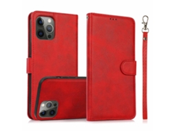 Capa Para Iphone 15 Pro Max Pele Sintética Magnética Vermelho