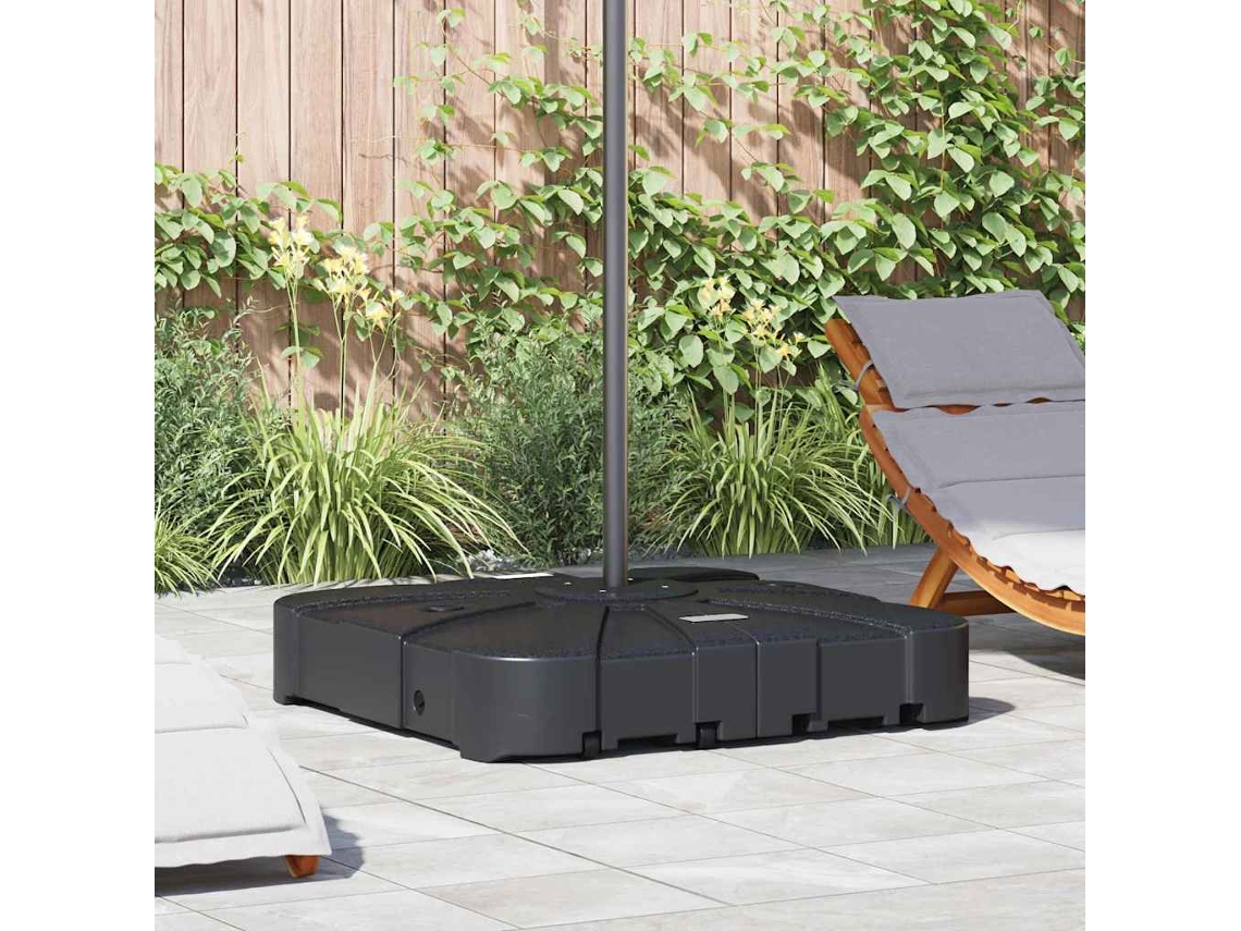 Vidaxl Base Para Guarda-sol De Braço Articulado 150 Preto Quadrado