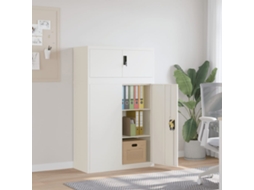 Vidaxl Arquivador 90x40x145 Cm Aço Branco