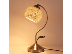 Abajur De Mesa Estilo Tiffany, Luminária De Leitura Mesa Com Detalhes Em Metal, Luminária De Mesa Lateral Vintage