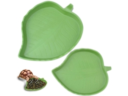 Tigela para Água e Comida para Répteis, Ideal para Tartarugas, Lagartos, Aranhas e Escorpiões de Pequeno Porte Verde AQUAFORGE