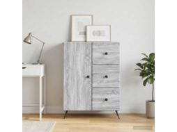 Vidaxl Buffet Sonoma Cinzento 66 X 34,5 X 90 Cm Derivados De Madeira