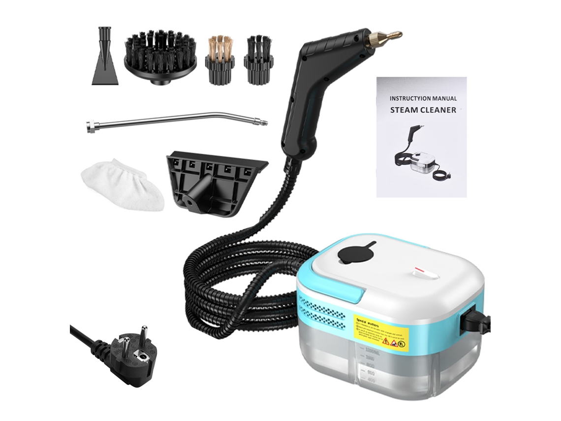 Limpador de Vapor Portátil 1200w 15s Aquecimento Rápido 1200ml 7 Acessórios Casa Carro
