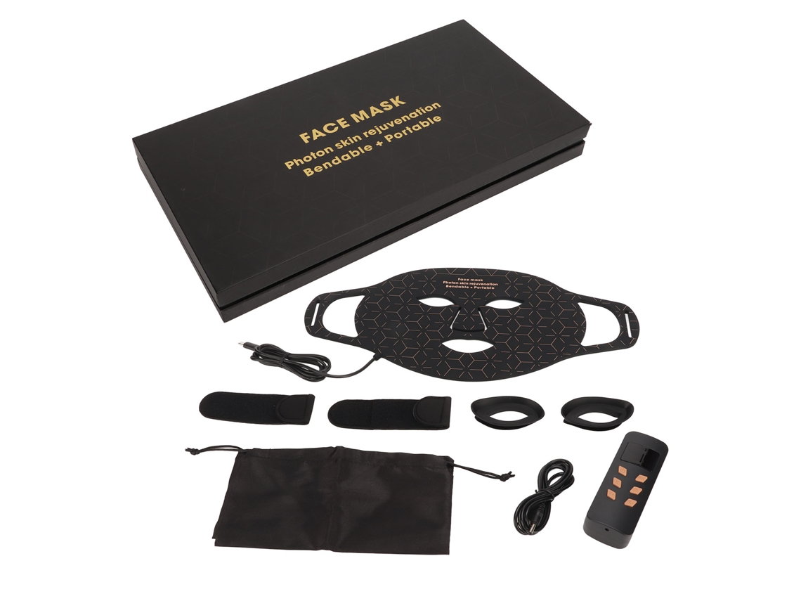 Máscara Facial Silicone Multifuncional Com Levantamento Onda Luz 4 Cores