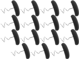 Toyvian 50-Alfinetes Metálicos para Saia de Cama, Pretos, 17mm, Presilhas Antiderrapantes para Fixação de Lençóis e Edredons