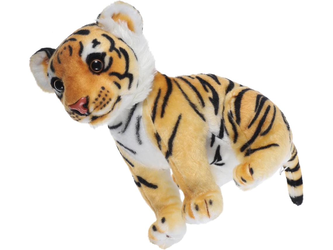 Brinquedo De Pelúcia Tigre Simulado, Amarelo, Para Quarto, Presente