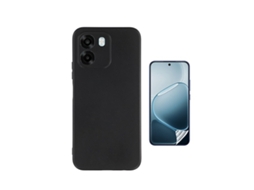 Kit Película Hydrogel Frente Capa Silicone Líquido Phonecare Para Oppo A6 4g - Preto