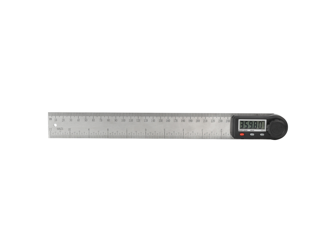 Medidor De Ângulo Digital 2 Em 1 0-360° Régua De Carpintaria 300mm Protractor Multifuncional