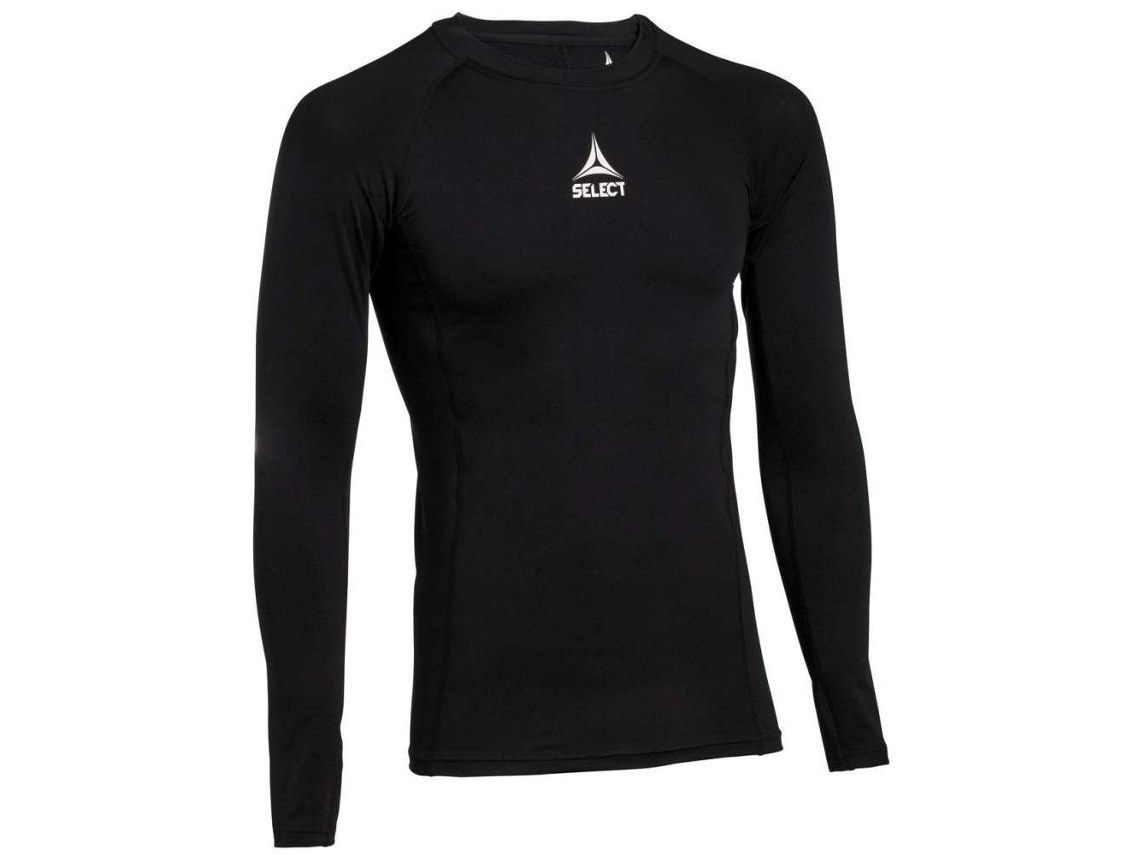 T-Shirt de Compressão para Homem SELECT Baselayer Preto (S)