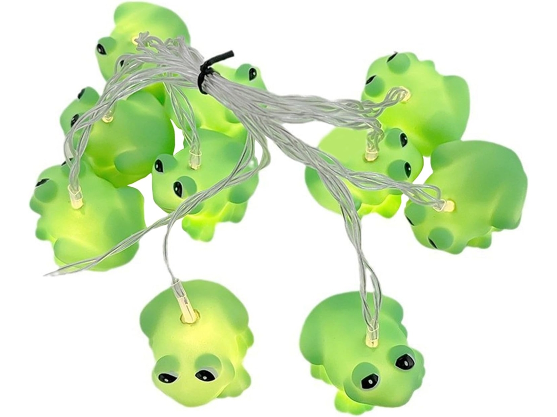 Luminária Noturna Sapo, De 1,80 M Com 10 Leds, Luzes Cordão Práticas,