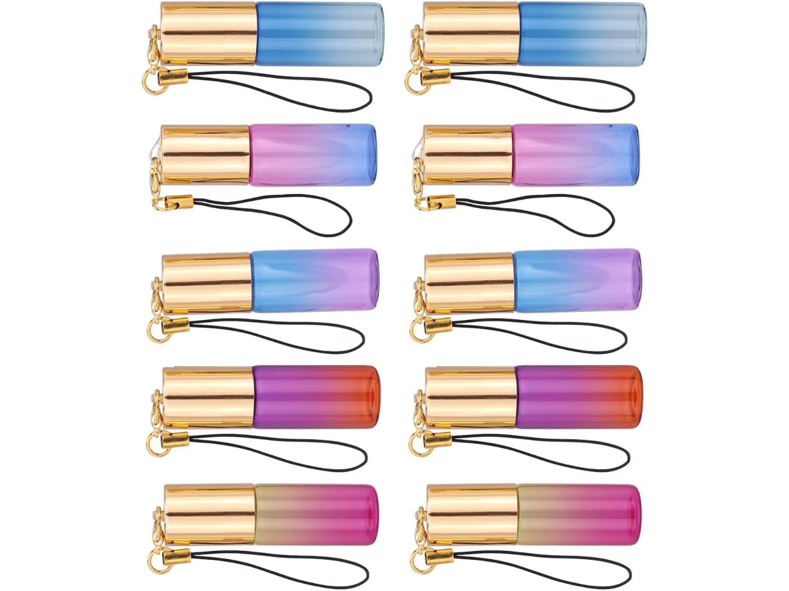 De 10 Frascos Vazios Com Efeito Degradê Para Óleos Essenciais E Perfumes - Design Prático E Elegante