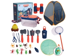 Mali kit de Acampamento para Crianças com Tenda e Equipamento de Brincadeira Explorador Ao Ar Livre