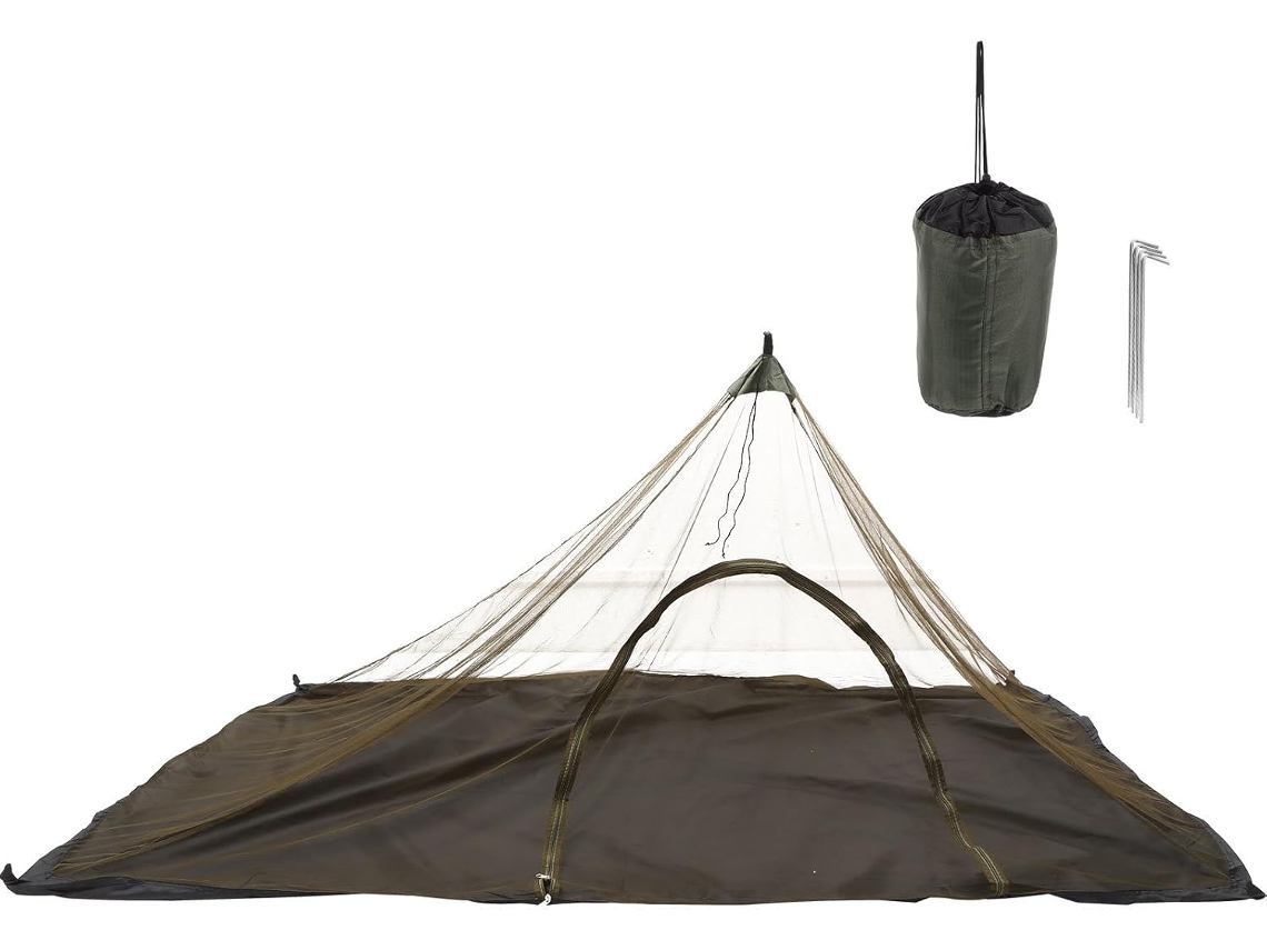 Mosquiteiro Individual para Camping, Feito de Tecido Oxford Impermeável Pu3000mm, com Porta com Zíper para Fácil Acesso CHABERLU