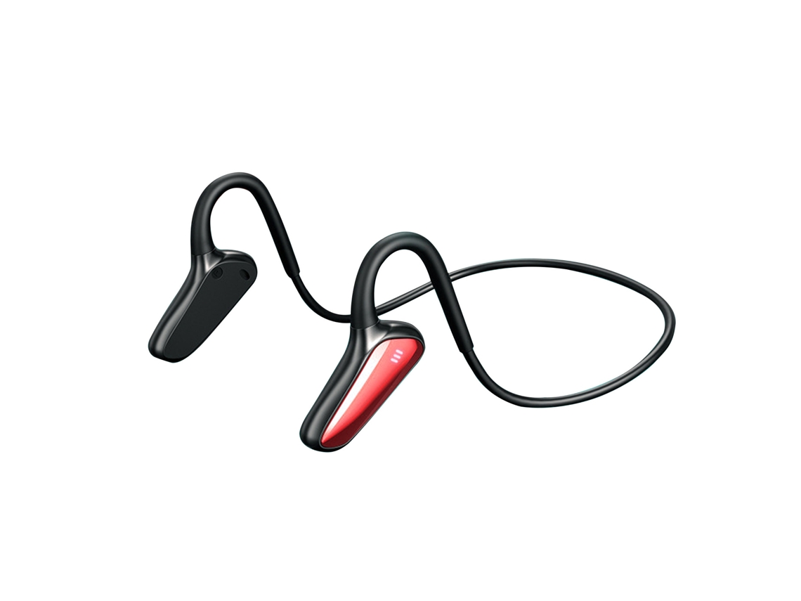 Fone De Ouvido Sem Fio M-d8 Compatível Com Bluetooth 5.2, Condução Óssea, Portátil, Confortável, Universal Para Esportes, Vermelho