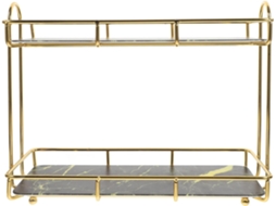 Organizador De Artigos Higiene Pessoal Para Banheiro Com Design 2 Níveis, Feito Em Aço Carbono E Hips, Grande Capacidade