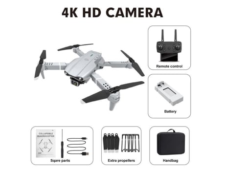 Mini Drone Hj97 4K Camera Hd Profissional Wifi Fpv Quadcopter Rc Preto Cinza Duracao Da Bateria 18 Min Worten.pt