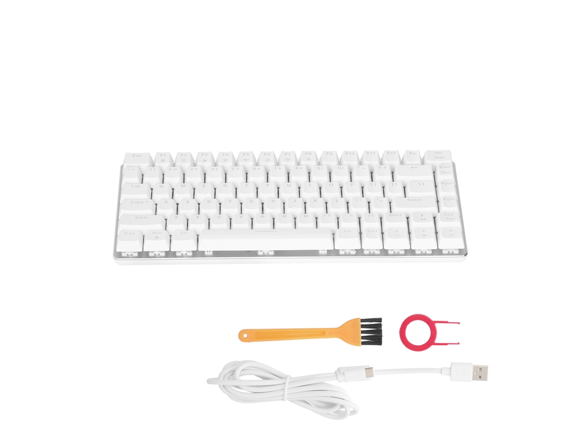 Teclado Mecânico Fio 82 Teclas Iluminação LED 8 Modos para Games e Escritório AK33 | S/MARCA