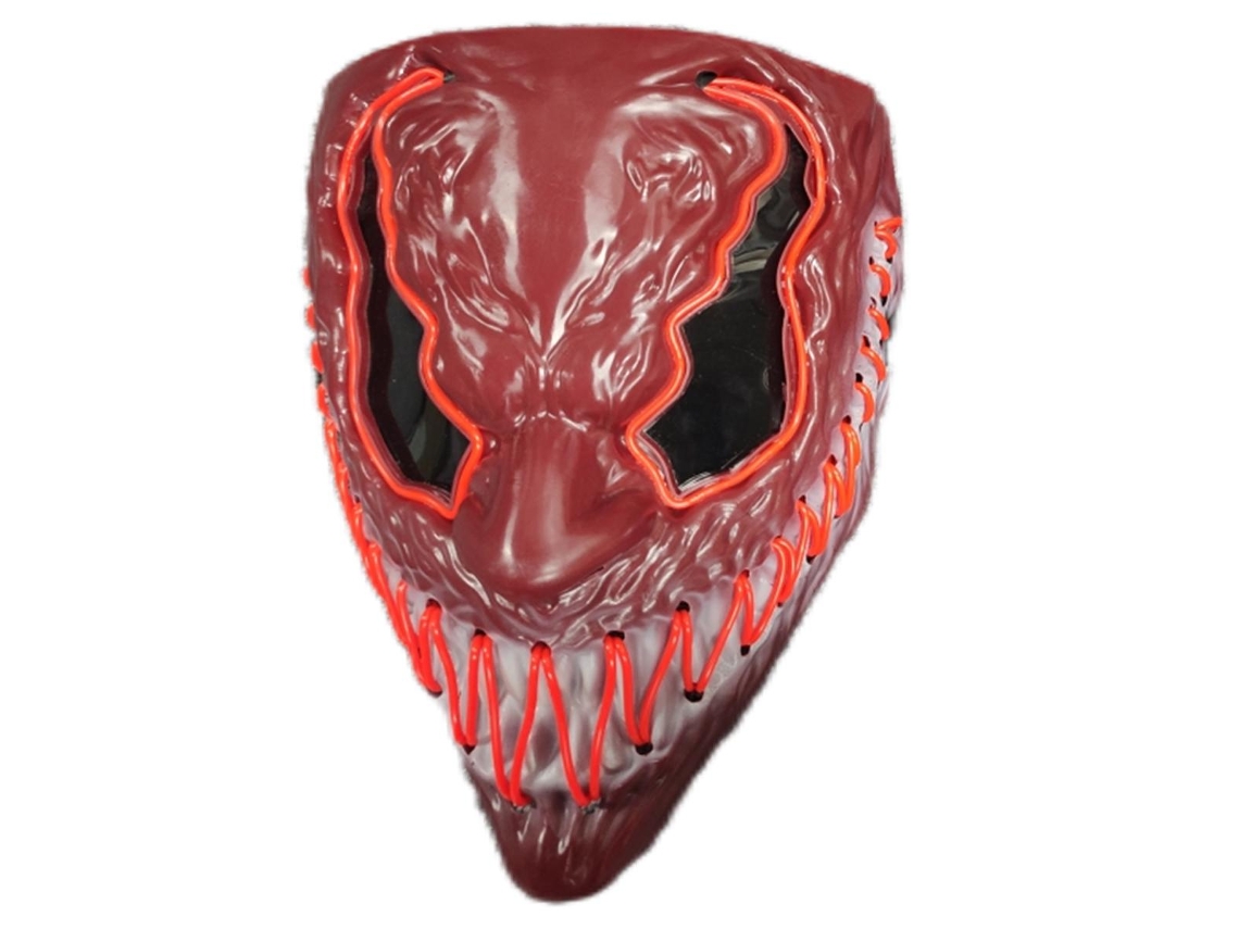 Máscara Led de Halloween Iluminada Assustadora para Festas Carnavais e Cosplay S/MARCA