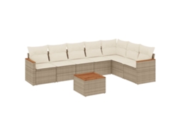 Garden Sofa Set, Garden Sofa Sets Vidaxl Bege Rattan / Vime (n/a)
