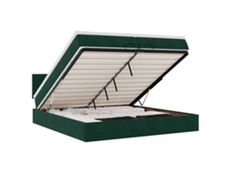 Estrutura de Cama Otomana com Colchão Verde Escuro Veludo MAISON EXCLUSIVE