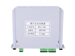 Divisor óptico blade 1x4 PLC fibra óptica monomodo com conectores SC APC módulo