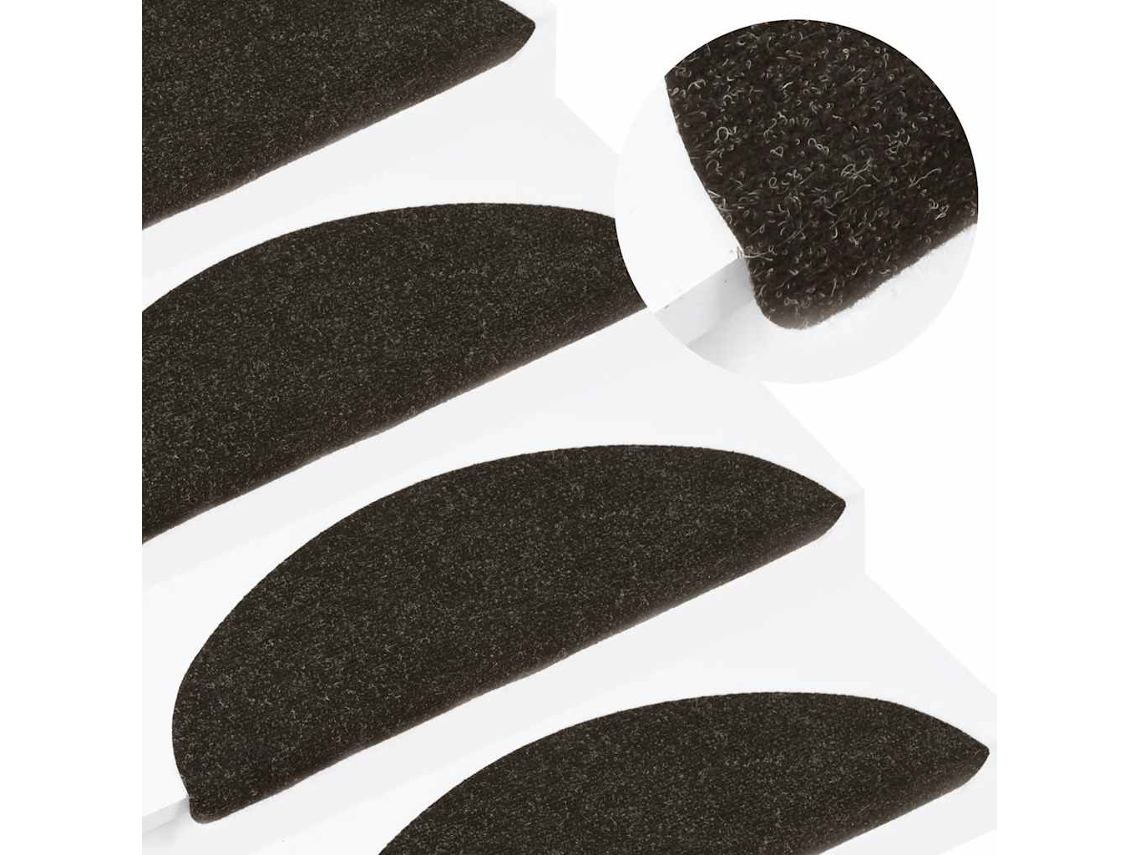 Vidaxl Tapetes De Escada Adesivos 30 Pcs 56x17x3 Cm Antracite