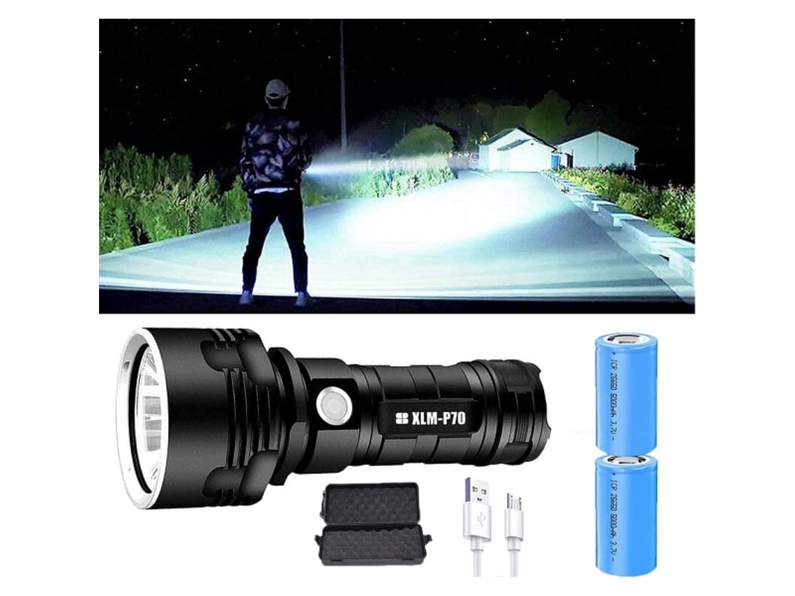 Lanterna P70 3000 10000 Lúmens Led De Alto Desempenho, Preta Aquaforge