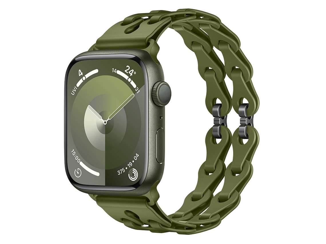 Bracelete Para Apple Watch 42/44/45/46/49mm Verde Oliva Cuich