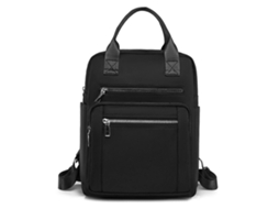 Mochila Feminina De Viagem Em Tecido Oxford Resistente À Água, Espaçosa, Com Vários Bolsos E Grande Capacidade. Preta.