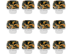 Puxadores E Botões Quadrados Para Gavetas Armários, Conjunto De 12 Peças, Cor Banana Com Fundo Preto, Puxadores Para