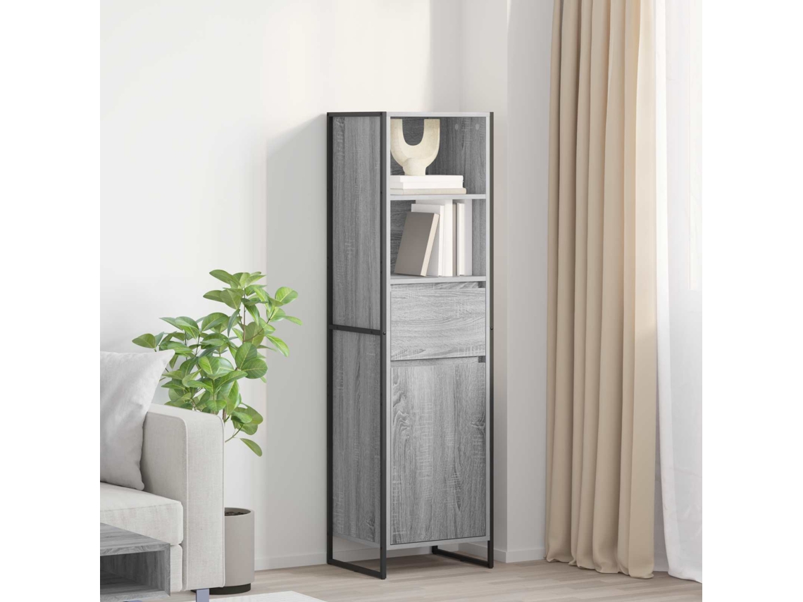 Vidaxl Gabinete De Livros Cinza Sonoma 43 X 36 X 150.5 Cm