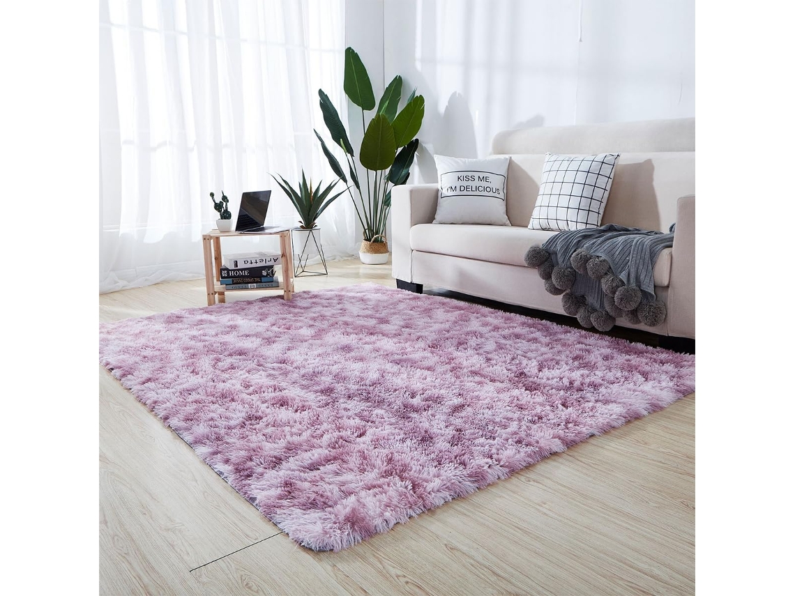 Tapete Ehstmind Pelúcia Tie Dye Moderno Lavável Antiderrapante Multicor (100x50x50cm)