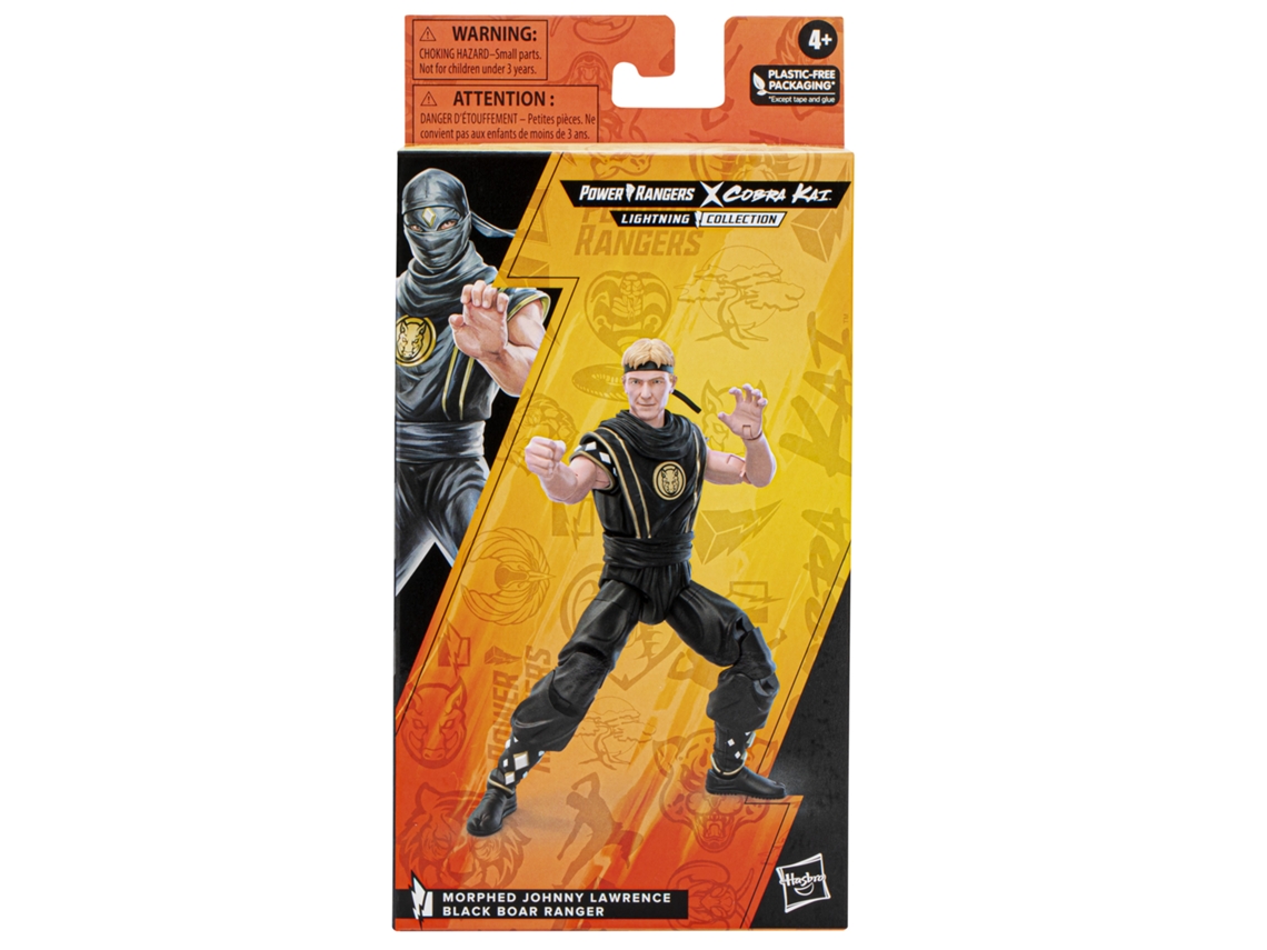POWER RANGERS Lightning Mighty Morphin X Cobra Kai Johnny Lawrence Ranger Preto Urso Após Morfar - POWER RANGERS (Idade Mínima Recomendada: 4 anos)