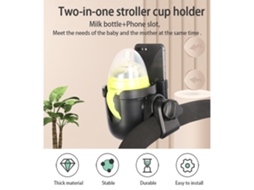 Primerox suporte 2 em 1 para Copo e Celular Universal com Anti derrapante para Carrinho de Bebê Bicicleta