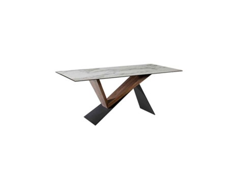 Mesa de jantar modelo Noa com acabamento em mármore branco 180X90 by SCHULLER