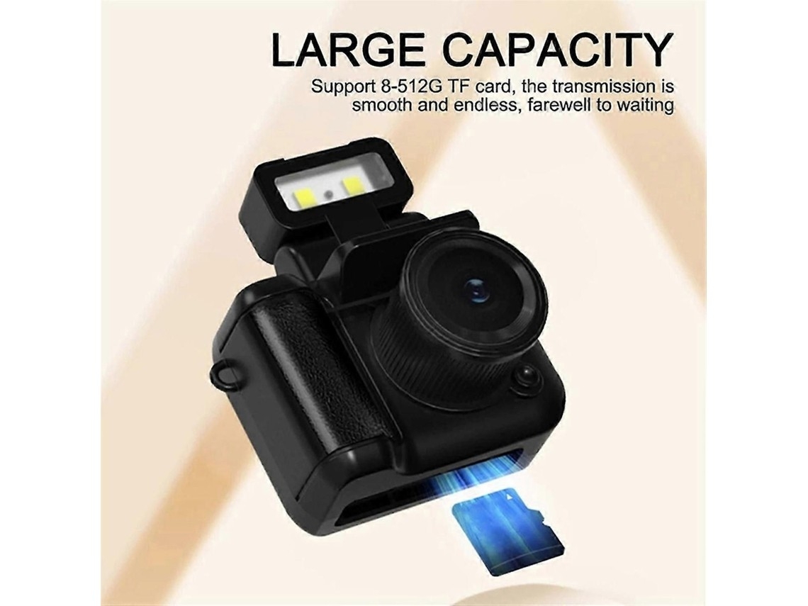 Miniatura De Câmera Dslr Cmos Com Flash E Carregador De Bateria – Rosa
