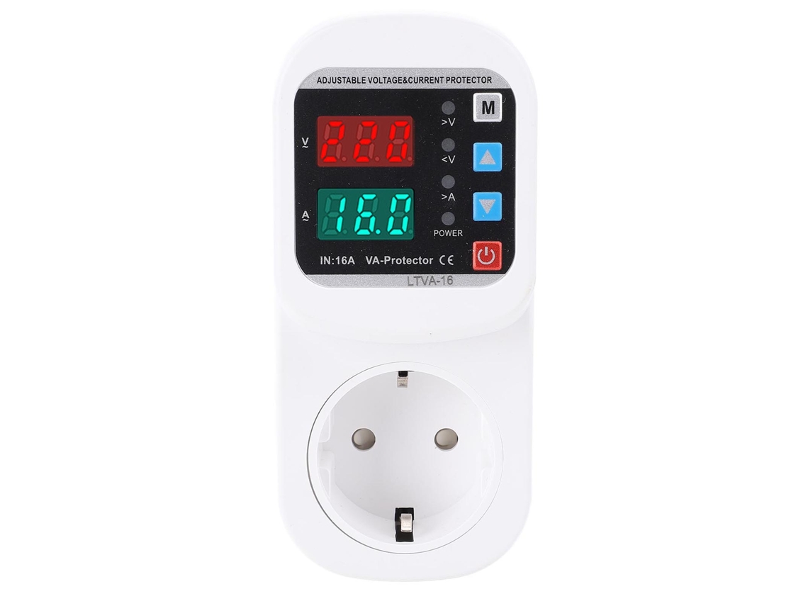 Tomada De Segurança Automática Com Display Led, Tensão E Corrente Ajustáveis, Plugue Eu 1-63a