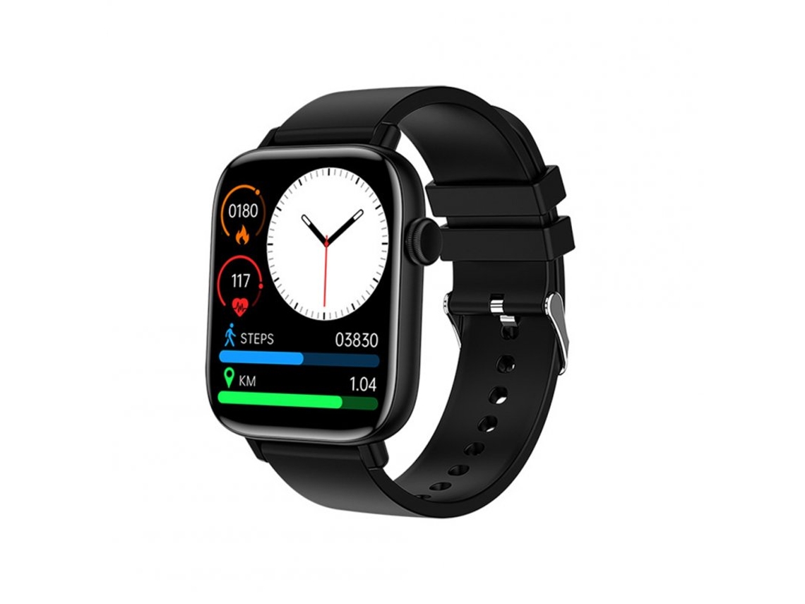 Smartwatch T49 Tela Grande Reprodução de Música Exercício Monitoramento de Frequência Cardíaca Bluetooth Chamada Preta