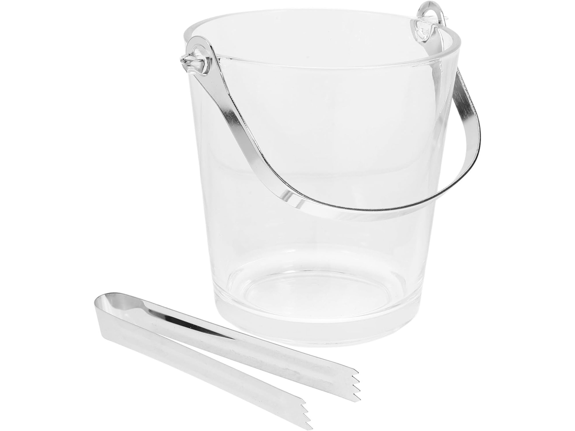 Balde de Gelo Transparente com Pinça Multifuncional CHABERLU
