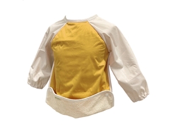 Babador Smikkels Com Mangas Amarelo Babador Impermeável Para Bebês
