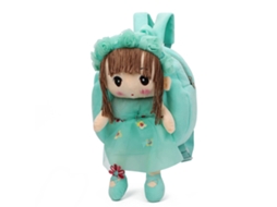Adorable Mochila De Peluche Em Forma De Fada Das Flores Para Meninas, Cor Verde