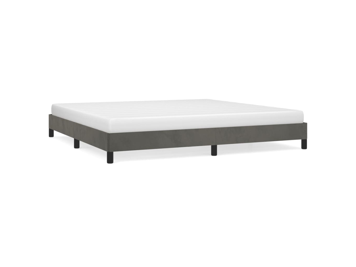 Bed Frame, Bed Frames Vidaxl Cinzeto Veludo (200 X 200 Cm)