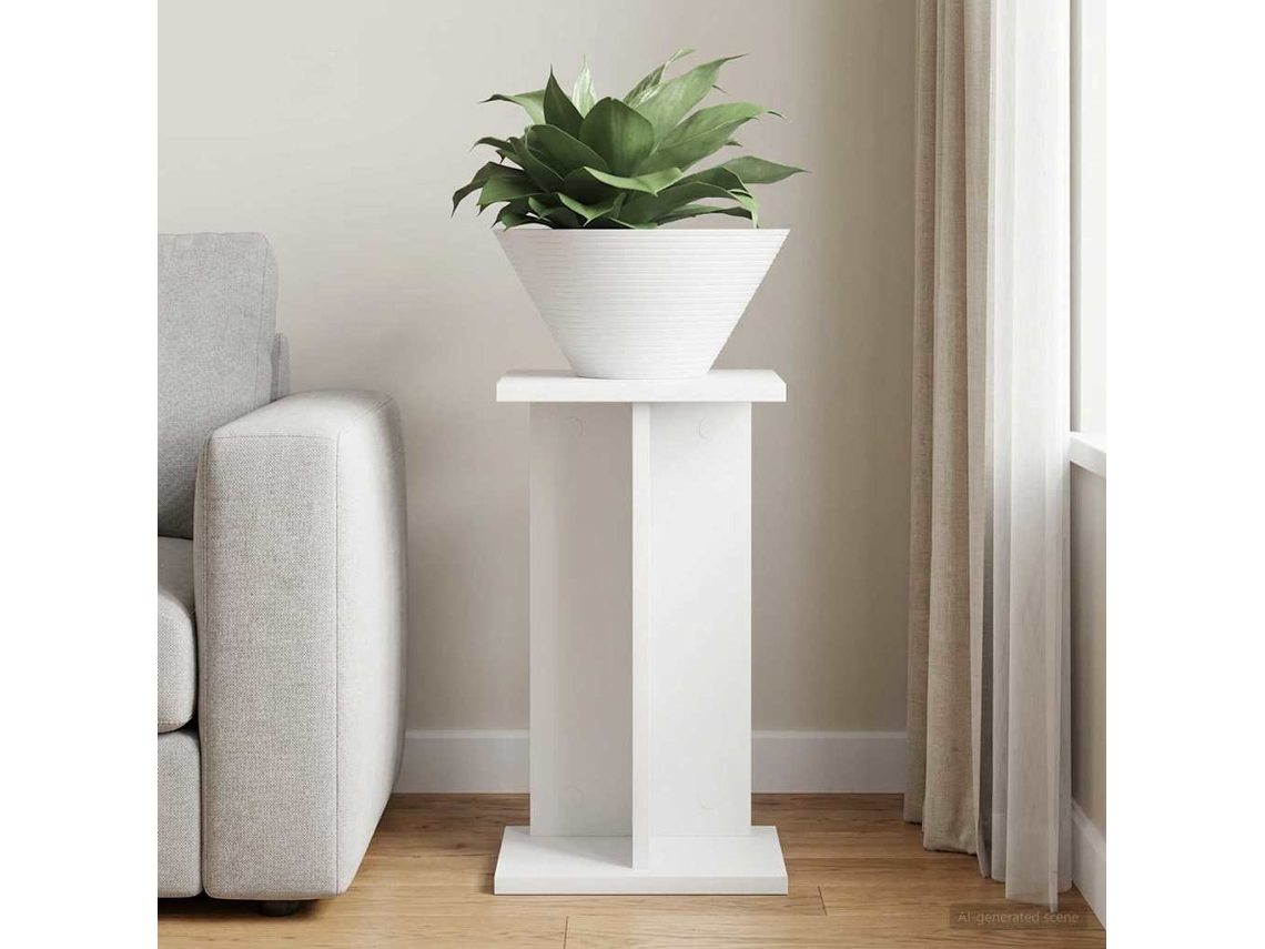 Vidaxl Suporte Para Plantas Branco 25 X 25,5 X 40,5 Cm