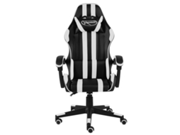 Cadeira Estilo Corrida MAISON EXCLUSIVE Couro Artificial Preto e Branco