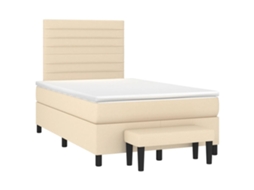 Box Spring Bed, Box Spring Beds Vidaxl Creme Tecido (120 X 190 Cm)