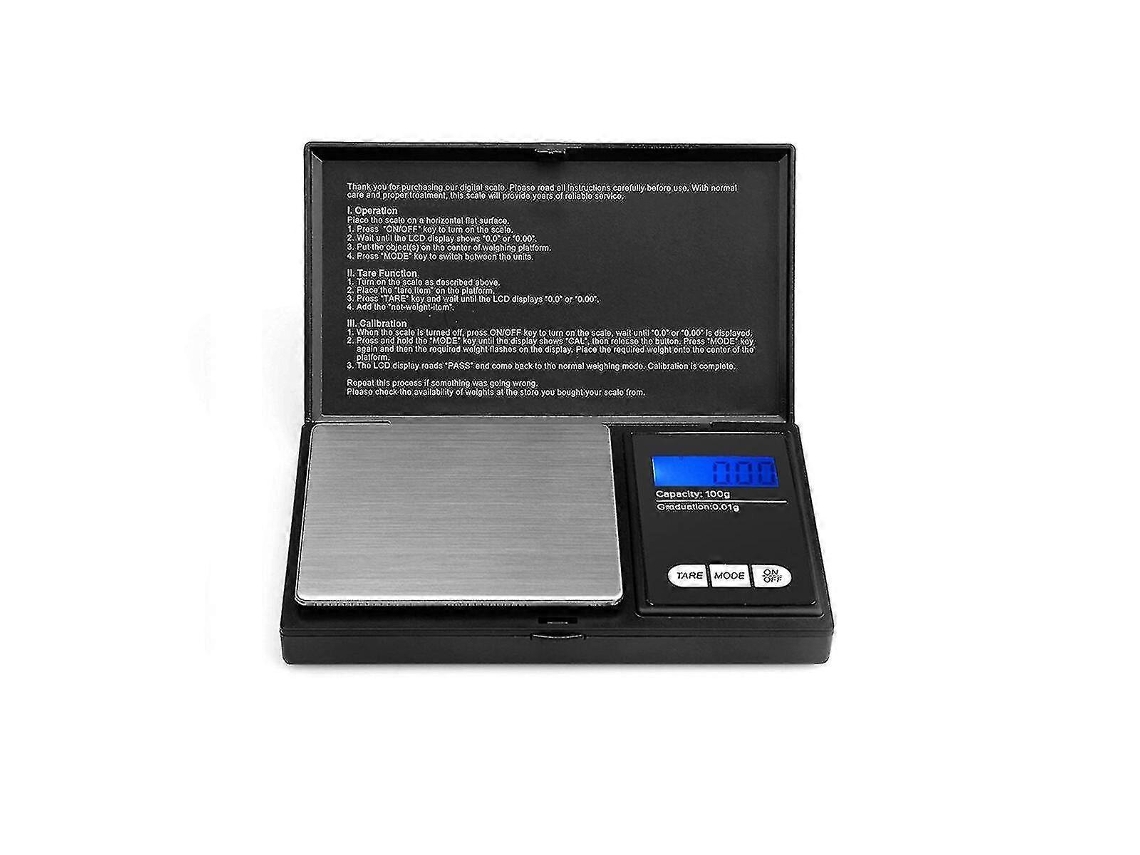 Balança Eletrônica Digital De Bolso Com Tela Lcd Retroiluminada, De 0,1 G A 1000 G. Aquaforge